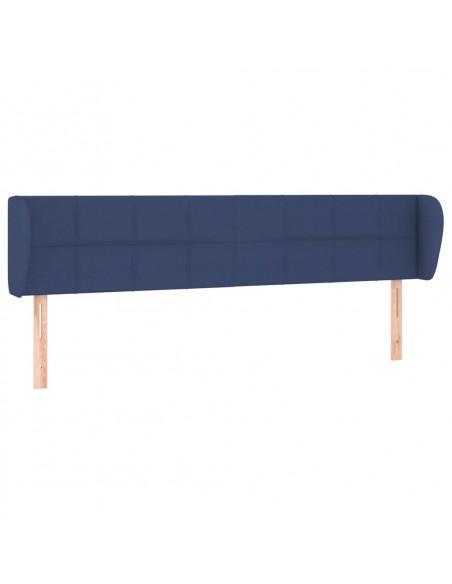 Testiera ad Orecchio Blu 163x23x78/88cm in Tessuto