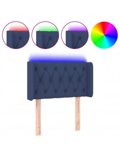 Testiera a LED Blu 83x16x78/88 cm in Tessuto 2