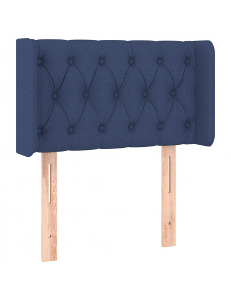 Testiera ad Orecchio Blu 83x16x78/88cm in Tessuto