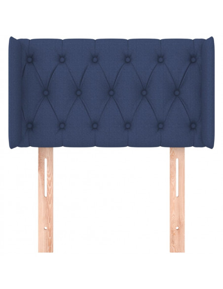 Testiera ad Orecchio Blu 83x16x78/88cm in Tessuto