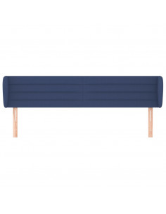 Testiera ad Orecchio Blu 163x23x78/88cm in Tessuto 2