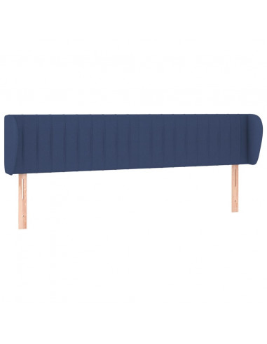 Testiera ad Orecchio Blu 183x23x78/88 cm in Tessuto