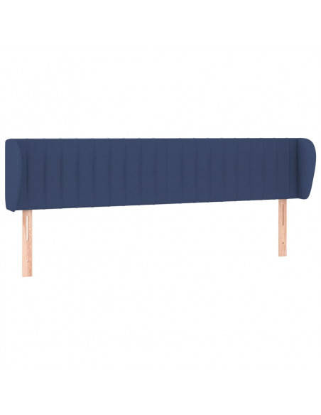 Testiera ad Orecchio Blu 183x23x78/88 cm in Tessuto