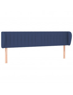 Testiera ad Orecchio Blu 203x23x78/88cm in Tessuto 2