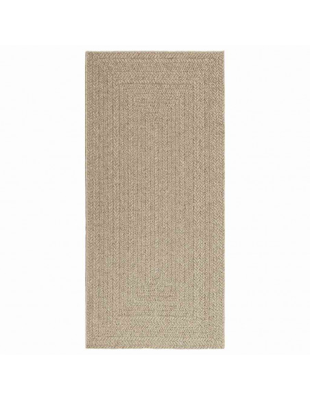 Tappeto ZIZUR Beige 100x200 cm Aspetto Iuta Interni ed Esterni