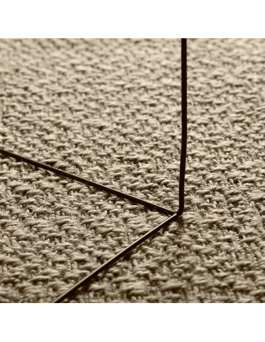 Tappeto ZIZUR Beige 100x200 cm Aspetto Iuta Interni ed Esterni