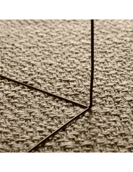 Tappeto ZIZUR Beige 100x200 cm Aspetto Iuta Interni ed Esterni