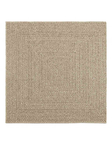 Tappeto ZIZUR Beige 120x120 cm Aspetto Iuta Interni ed Esterni