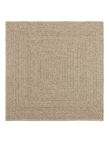 Tappeto ZIZUR Beige 120x120 cm Aspetto Iuta Interni ed Esterni