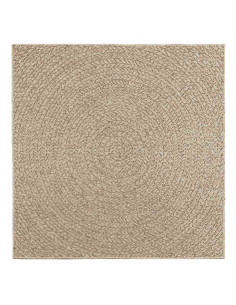 Tappeto ZIZUR Beige 120x120 cm Aspetto Iuta Interni ed Esterni 2