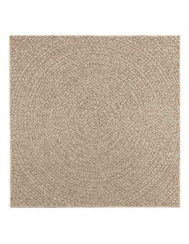 Tappeto ZIZUR Beige 120x120 cm Aspetto Iuta Interni ed Esterni