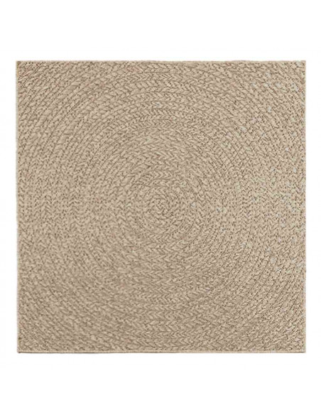 Tappeto ZIZUR Beige 120x120 cm Aspetto Iuta Interni ed Esterni