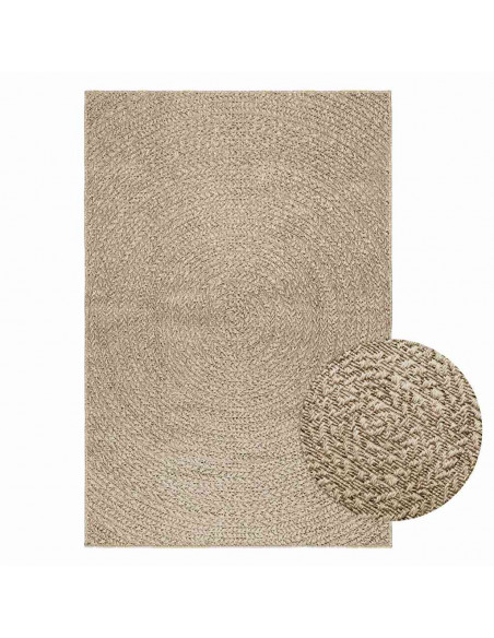 Tappeto ZIZUR Beige 120x170 cm Aspetto Iuta Interni ed Esterni