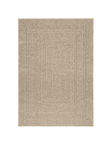 Tappeto ZIZUR Beige 120x170 cm Aspetto Iuta Interni ed Esterni