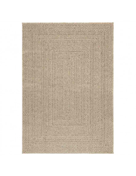Tappeto ZIZUR Beige 120x170 cm Aspetto Iuta Interni ed Esterni