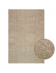 Tappeto ZIZUR Beige 140x200 cm Aspetto Iuta Interni ed Esterni