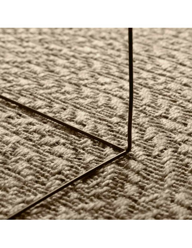 Tappeto ZIZUR Beige 140x200 cm Aspetto Iuta Interni ed Esterni
