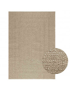 Tappeto ZIZUR Beige 140x200 cm Aspetto Iuta Interni ed Esterni