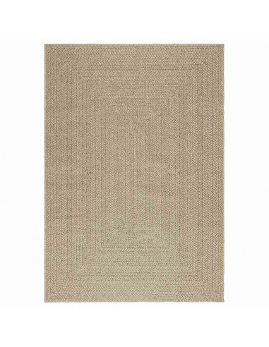 Tappeto ZIZUR Beige 140x200 cm Aspetto Iuta Interni ed Esterni