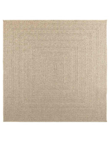Tappeto ZIZUR Beige 200x200 cm Aspetto Iuta Interni ed Esterni