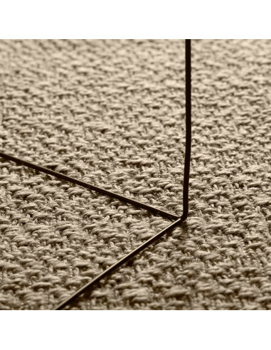 Tappeto ZIZUR Beige 200x200 cm Aspetto Iuta Interni ed Esterni