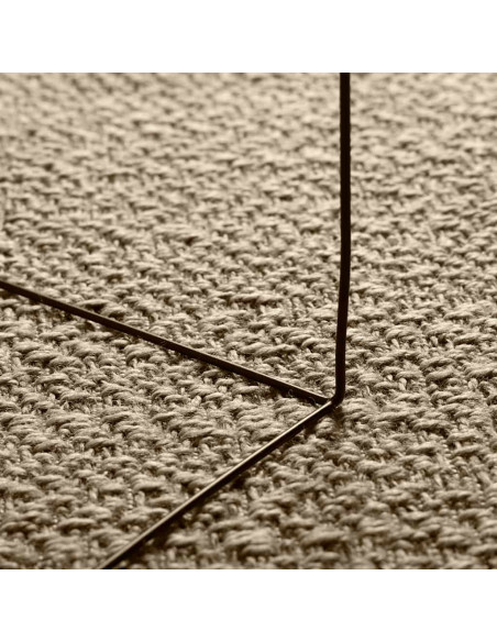 Tappeto ZIZUR Beige 200x200 cm Aspetto Iuta Interni ed Esterni