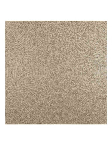 Tappeto ZIZUR Beige 200x200 cm Aspetto Iuta Interni ed Esterni