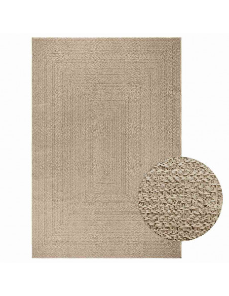 Tappeto ZIZUR Beige 200x290 cm Aspetto Iuta Interni ed Esterni