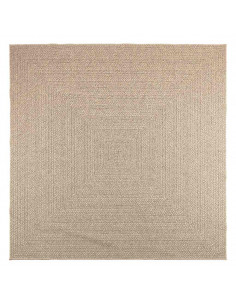 Tappeto ZIZUR Beige 240x240 cm Aspetto Iuta Interni ed Esterni 2