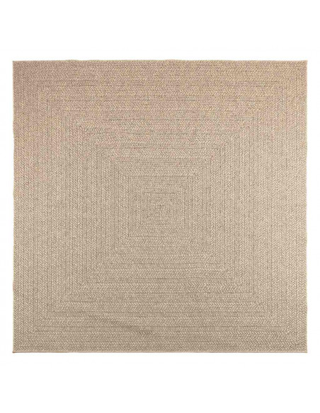 Tappeto ZIZUR Beige 240x240 cm Aspetto Iuta Interni ed Esterni