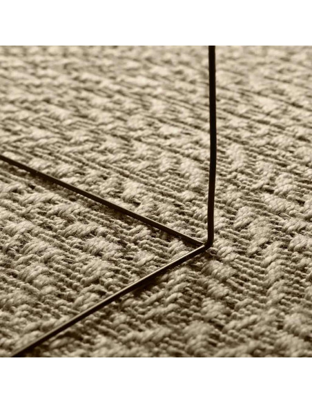 Tappeto ZIZUR Beige 240x340 cm Aspetto Iuta Interni ed Esterni