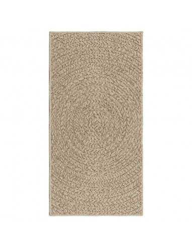 Tappeto ZIZUR Beige 60x110 cm Aspetto Iuta Interni ed Esterni