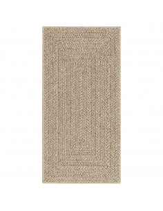 Tappeto ZIZUR Beige 60x110 cm Aspetto Iuta Interni ed Esterni 2