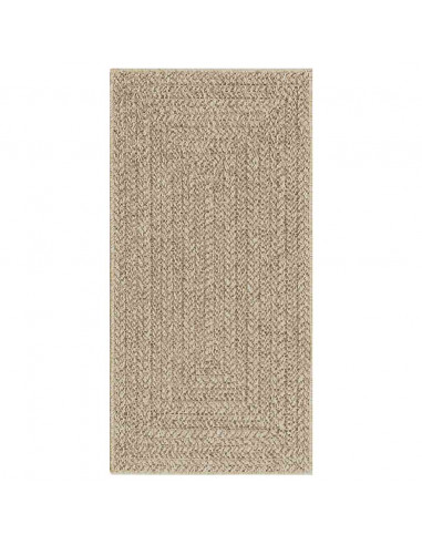 Tappeto ZIZUR Beige 60x110 cm Aspetto Iuta Interni ed Esterni