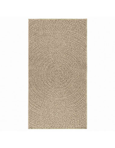 Tappeto ZIZUR Beige 80x150 cm Aspetto Iuta Interni ed Esterni