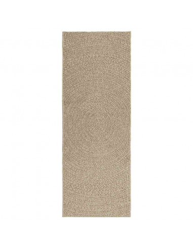 Tappeto ZIZUR Beige 80x200 cm Aspetto Iuta Interni ed Esterni
