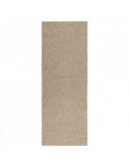 Tappeto ZIZUR Beige 80x200 cm Aspetto Iuta Interni ed Esterni