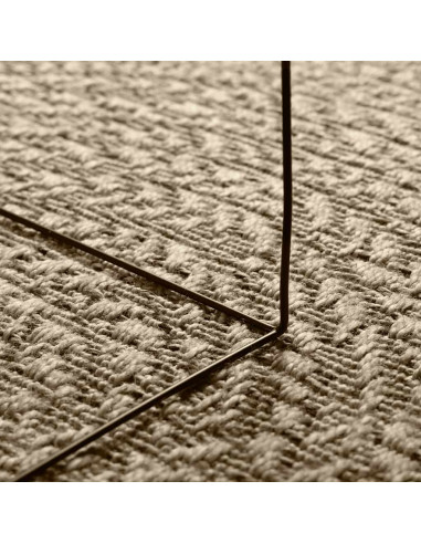 Tappeto ZIZUR Beige 80x200 cm Aspetto Iuta Interni ed Esterni