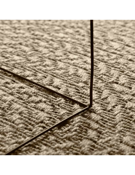 Tappeto ZIZUR Beige 80x200 cm Aspetto Iuta Interni ed Esterni