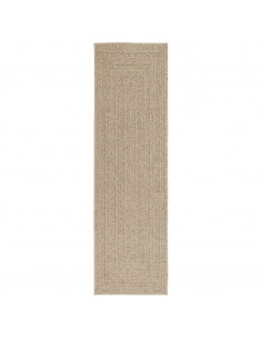 Tappeto ZIZUR Beige 80x250 cm Aspetto Iuta Interni ed Esterni 2