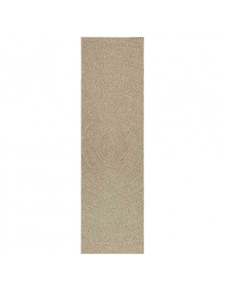 Tappeto ZIZUR Beige 80x250 cm Aspetto Iuta Interni ed Esterni