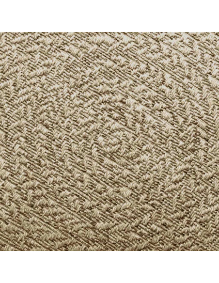 Tappeto ZIZUR Beige Ø 120cm Aspetto Iuta per Interni ed Esterni