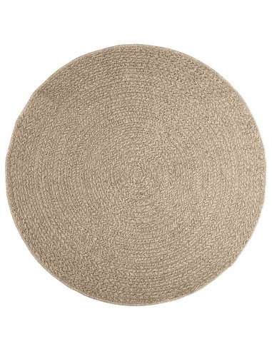 Tappeto ZIZUR Beige Ø 160cm Aspetto Iuta per Interni ed Esterni
