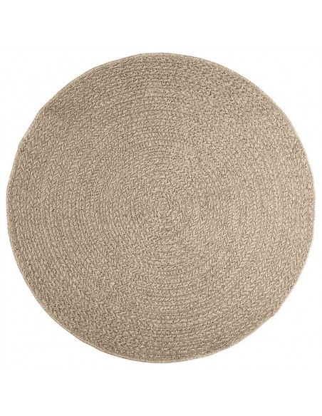 Tappeto ZIZUR Beige Ø 160cm Aspetto Iuta per Interni ed Esterni