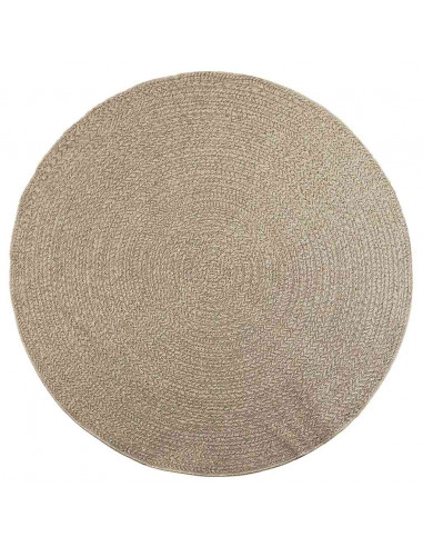 Tappeto ZIZUR Beige Ø 200cm Aspetto Iuta per Interni ed Esterni