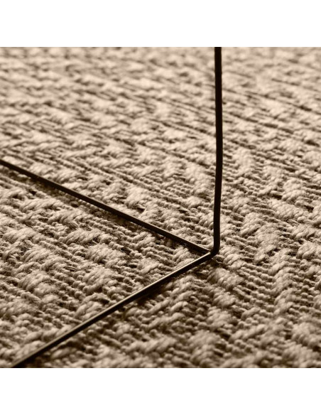 Tappeto ZIZUR Beige Ø 200cm Aspetto Iuta per Interni ed Esterni