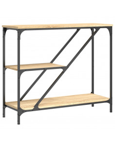 Tavolino Consolle Rovere Sonoma 88,5x30x75 cm Legno Multistrato