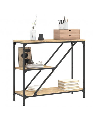 Tavolino Consolle Rovere Sonoma 88,5x30x75 cm Legno Multistrato