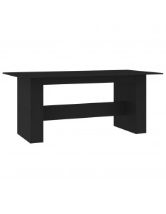 Tavolo da Pranzo Nero 180x90x76 cm in Legno Multistrato