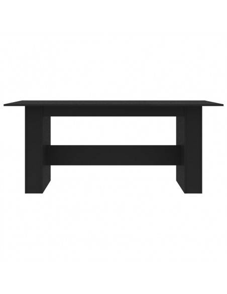 Tavolo da Pranzo Nero 180x90x76 cm in Legno Multistrato